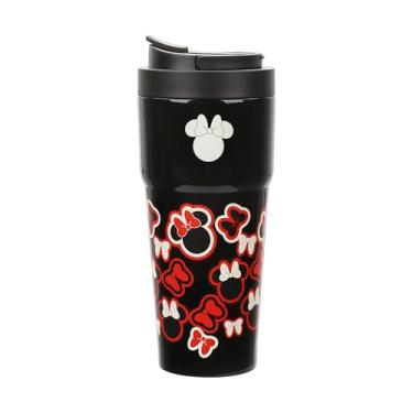 Imagem de Bioworld Minnie Mouse Copo de café de aço inoxidável de 765 g com tampa flip top