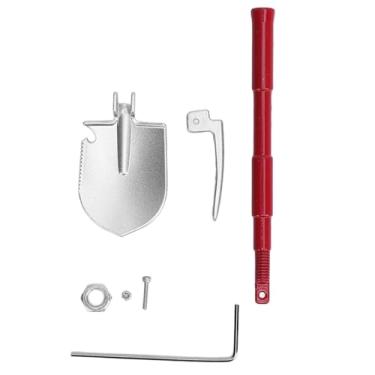 Imagem de RiToEasysports Acessórios Esteira Rolante de Rc, Ferramenta Ajustável pá Esteira Rolante do Metal Simulação do Ferro Liga de Alumínio para Acessórios Decoração (Vermelho)