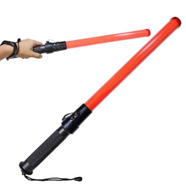 Imagem de Bastao Sinalizador Viario Apito Grande Emergencia Transito Obra Balizador Estacionamento Frentista Manobrista Segurança