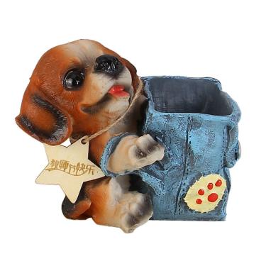 Imagem de Porta-canetas Porta-lápis de resina Organizador de mesa para cães