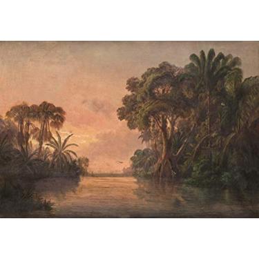 Imagem de Souvenir de Anapu em Pará de Joseph Léon Righini 1873 em Tela "Canvas" Repro (Tela "Canvas", 115cm X 80cm Tamanho de Imagem)