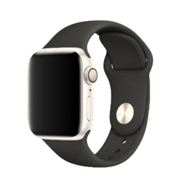 Imagem de Pulseira de silicone macio para relógio inteligente smartwatch 38–41 mm – resistente à água, esportiva e ajustável (sem relógio) - (Preto38-41mm)