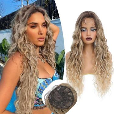 Imagem de Peruca UDU 66 cm, protetor de cabelo sintético encaracolado para mulhe