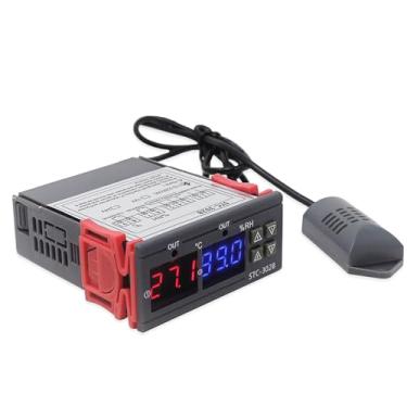 Imagem de Controlador e Regulador de Temperatura Umidade com Display Digital Termostato Higrômetro Sensor Integrado Saída Relé para Aplicações Domésticas Instit