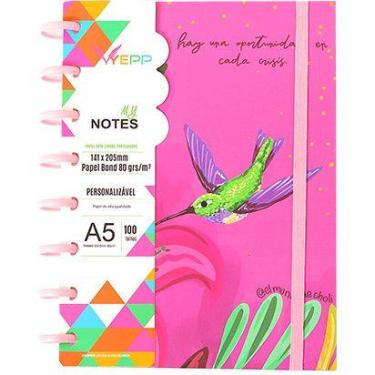 Imagem de Caderno Feminina Com Discos 100 Folhas Pautadas De Tamanho A5 14,1*20,