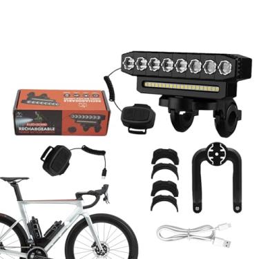 Imagem de Luz dianteira para ciclismo noturno, farol dianteiro poderoso para ciclismo - Luz frontal recarregável de farol de ciclo LED,Fontes de ciclo de lanterna de ciclismo à prova d'água com alto-falante par