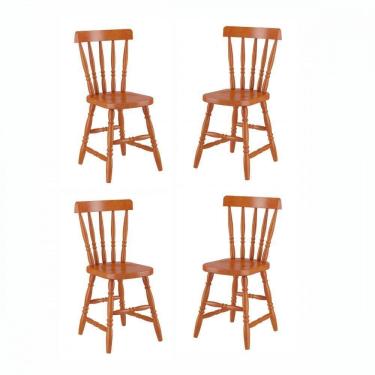 Imagem de Conjunto 4 Cadeiras Madeira Eucalipto Mel Piratini Mel