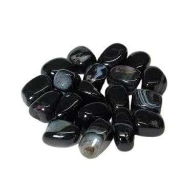 Imagem de Pedra Natural - Ágata Negra para Proteção e Autoestima - no-brand