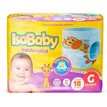 Imagem de IsaBaby – Fralda Infantil Calça Jumbinho G | Fácil de Vestir e Retirar, Cintura Elástica e Toque Suave | Conforto, Praticidade e Proteção Diária