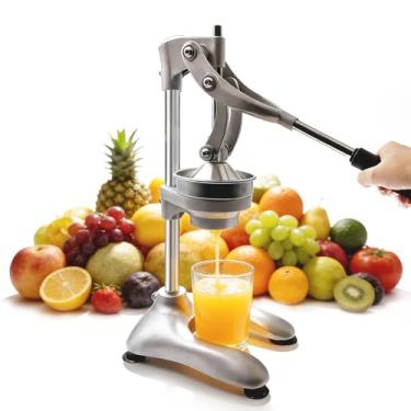 Imagem de Jegxemt Espremedor manual de ferro fundido, aço inoxidável 304, alavanca de prensa por gravidade, espremedor manual sem esforço para frutas cítricas limão limão toranja, fácil de limpar com ampla base