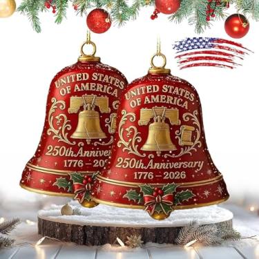 Imagem de Presente militar de 250º aniversário dos EUA – Sino patriótico da guarda para veteranos, ornamento de sino de guardião de metal feito à mão para árvore de Natal, porta da frente e decoração ao ar