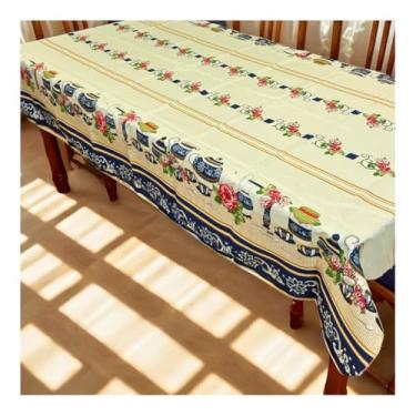 Imagem de Toalha para Mesa 6 Lugares 2,00 x 1,40cm Tecido Oxford Retangular Fácil de Limpar (Modelo - 4)