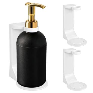 Imagem de TUNEYA Pacote com 2 prateleiras de chuveiro sem perfuração para garrafa bomba | Suporte de sabão adesivo | Altura – Prateleiras de chuveiro ajustáveis para armazenamento de banheiro (xampu/sabonete