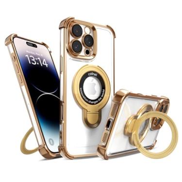 Imagem de IAIYOXI Capa para iPhone 16 Pro Max com suporte magnético forte, à prova de choque de nível militar, proteção de 4 cantos de airbag, adequada para MagSafe, capa de telefone com suporte para iPhone 16