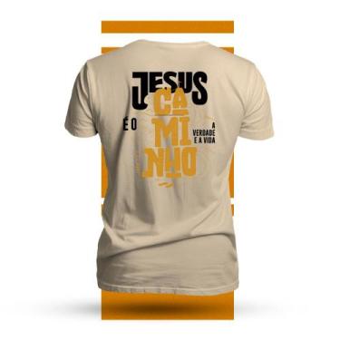Imagem de Camiseta Masculina Unissex Cristã "Jesus é o Caminho" Moda Evangélica 