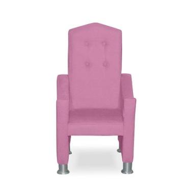 Imagem de Mini Cadeira Poltrona Infantil Troninho Decorativa Suede Rose - Kibara