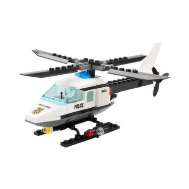 Imagem de Conjunto De Blocos De Montar Helicóptero Da Polícia Da Cidade Para Men