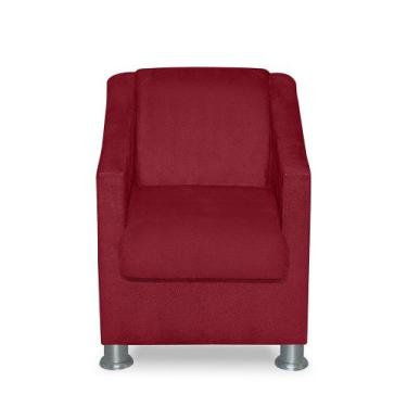 Imagem de Mini Poltrona Cadeira Infantil Tilla De Criança Suede Vermelho - Sonho