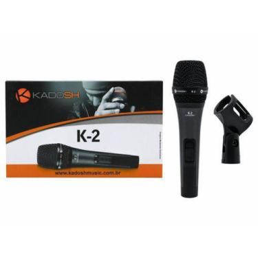 Imagem de Microfone Dinâmico Com Fio K-2 De Mão Kadosh Com Cachimbo