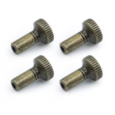 Imagem de OMOBANU Botão de interruptor de lâmpada - 4 peças de substituição de maçanetas, botões de interruptor de luz padrão para ligar/desligar, lâmpadas clássicas antigas peças de reparo decorativas para