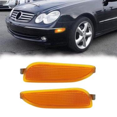 Imagem de AOUTTUOA LH RH Lâmpada marcador frontal para-choque luz de seta compatível com Mercedes Benz CLK 320 350 500 550 2003 2004 2005 2006 2007 2008 2009 substitui MB2532100 MB2533100