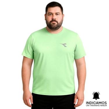 Imagem de Camiseta Diadora Small Logo Plus Size Masculina - Verde Claro G2, Verd