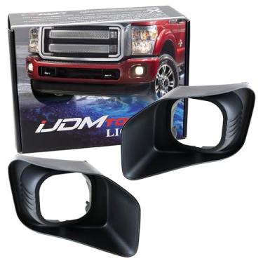 Imagem de iJDMTOY Um par de capas de moldura de luz de neblina com especificação OEM esquerda e direita compatível com Ford F-250 F-350 F-450 Super Duty 2011-2016