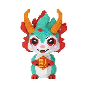 Imagem de Blocos De Montar Dragão Kawaii Presente De Ano Novo 2024 Para Meninos 