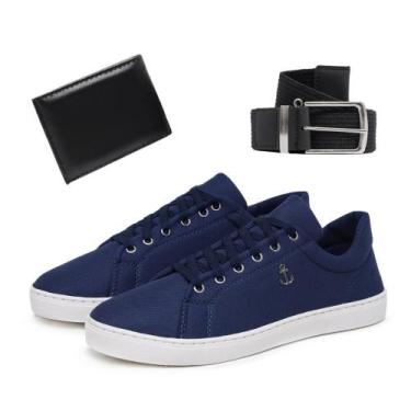 Imagem de Kit 2 Tênis Masculino Casual Slim + Cinto + Carteira Social - Bless Ac