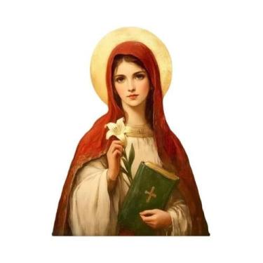 Imagem de Pintura Em Tela Sagrado Coração De Jesus E Virgem Maria, Arte Religios