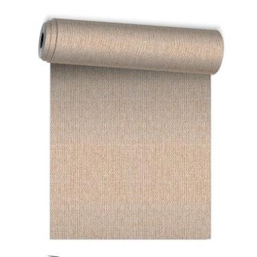 Imagem de Papel de Parede Adesivo Bege Efeito Tecido Linho Moderno Quarto Sala -