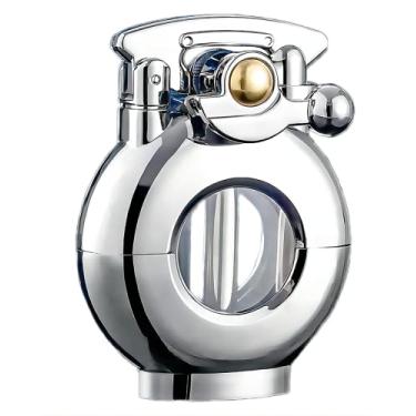 Imagem de Lighters querosene antigo isqueiro de bolso chama macia tanque de combustível transparente isqueiro para coleção presente decorativo (prata)