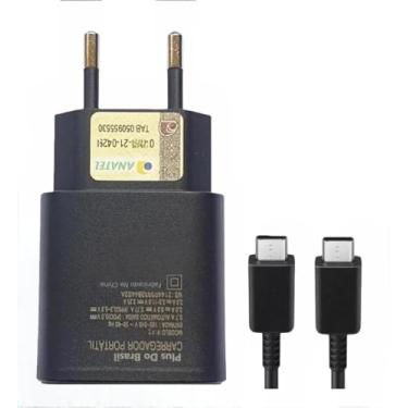 Imagem de Plus Do Brasil Carregador Super Rápido 25w Para Samsung Galaxy S25 S24 S23 S21 S20 Fe Plus Ultra Tablet Super Fast Turbo Cabo Usb C Power Delivery Pd 3.0 Anatel