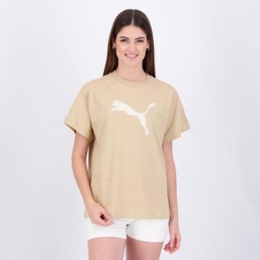 Imagem de Camiseta Puma Her Tee Feminina Marrom, P