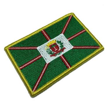 Imagem de BC0001V21 Bandeira Curitiba Brasil Bordado Fecho Contato - BR44