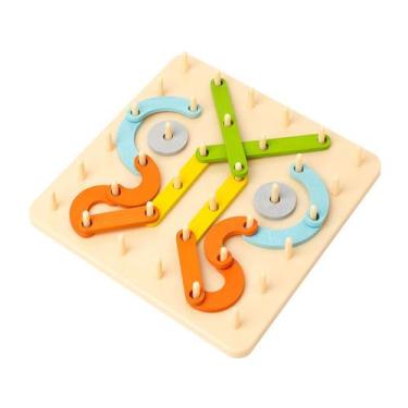Imagem de Puzzle de classificação de formas Brinquedo educacional Montessori Woo
