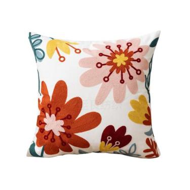 Imagem de Conjunto de fronhas genérico em tela bordada floral 45x45cm - yiweisai