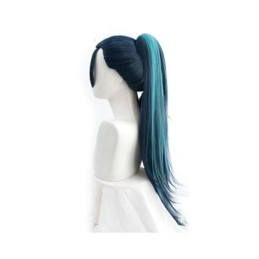 Imagem de Peruca de cosplay Kai'Sa Daughter of the Void Anime Synthetic - taiyua