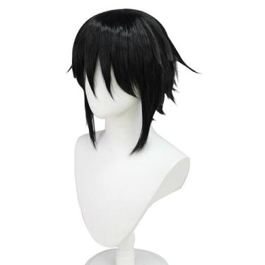 Imagem de Peruca de cosplay preta Butlers Sebastians Michaelis 30cm - taiyuanket