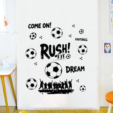 Imagem de Adesivos de parede Soccer Inspirational Football PVC 65x75cm - yiweisa