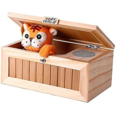 Imagem de Caixa inútil de madeira, presente de brinquedo Tiger com som - Gloome 
