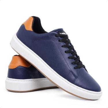 Imagem de Tênis Masculino em Couro Legítimo Solado Antiderrapante Confortável Casual Esportivo-Masculino