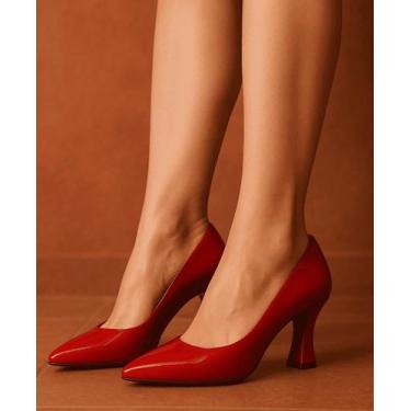 Imagem de Scarpin Salto Alto 8cm Mozione Sapato Taça Calçado Conforto Macio 18, 