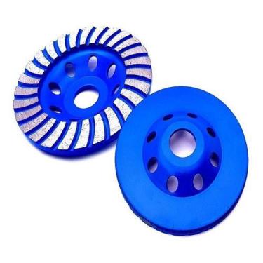 Imagem de 2 Discos Desbaste Diamantado Concreto Mármore Esmerilhadeira - IDEA, A