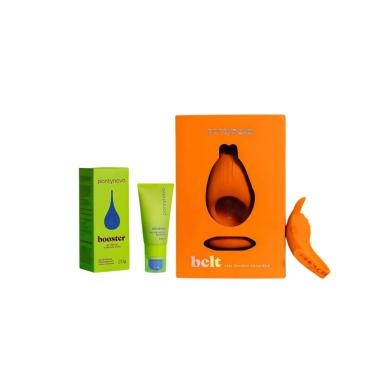 Imagem de Kit Pantynova - Anel Vibratorio Belt Laranja + Lubrificante Booster 20G