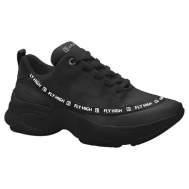 Imagem de Tênis Ramarim Chunky Feminino Sola Eva Preto Casual -, Preto, 37