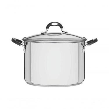 Imagem de Caldeirão Tramontina Astro Silicone 28cm Em Aço Inox Com Tampa De Vidr