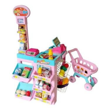 Imagem de Super Mercadinho Infantil Completo C/ Luz Som e Carrinho de Compras - 