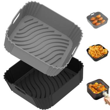 Imagem de Forros de fritadeira Air Fryer Liners Redfly Silicone 4-5L Square, pac