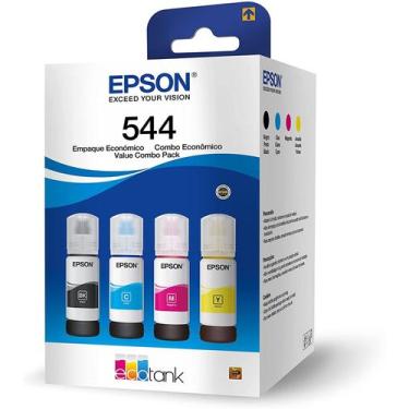 Imagem de Kit garrafa de tinta epson 544 original  4 cores